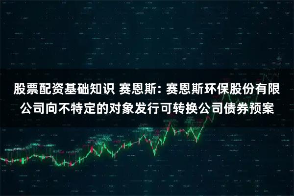 股票配资基础知识 赛恩斯: 赛恩斯环保股份有限公司向不特定的对象发行可转换公司债券预案