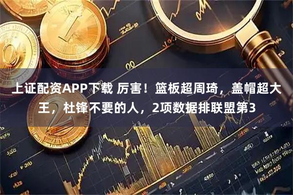 上证配资APP下载 厉害！篮板超周琦，盖帽超大王，杜锋不要的人，2项数据排联盟第3
